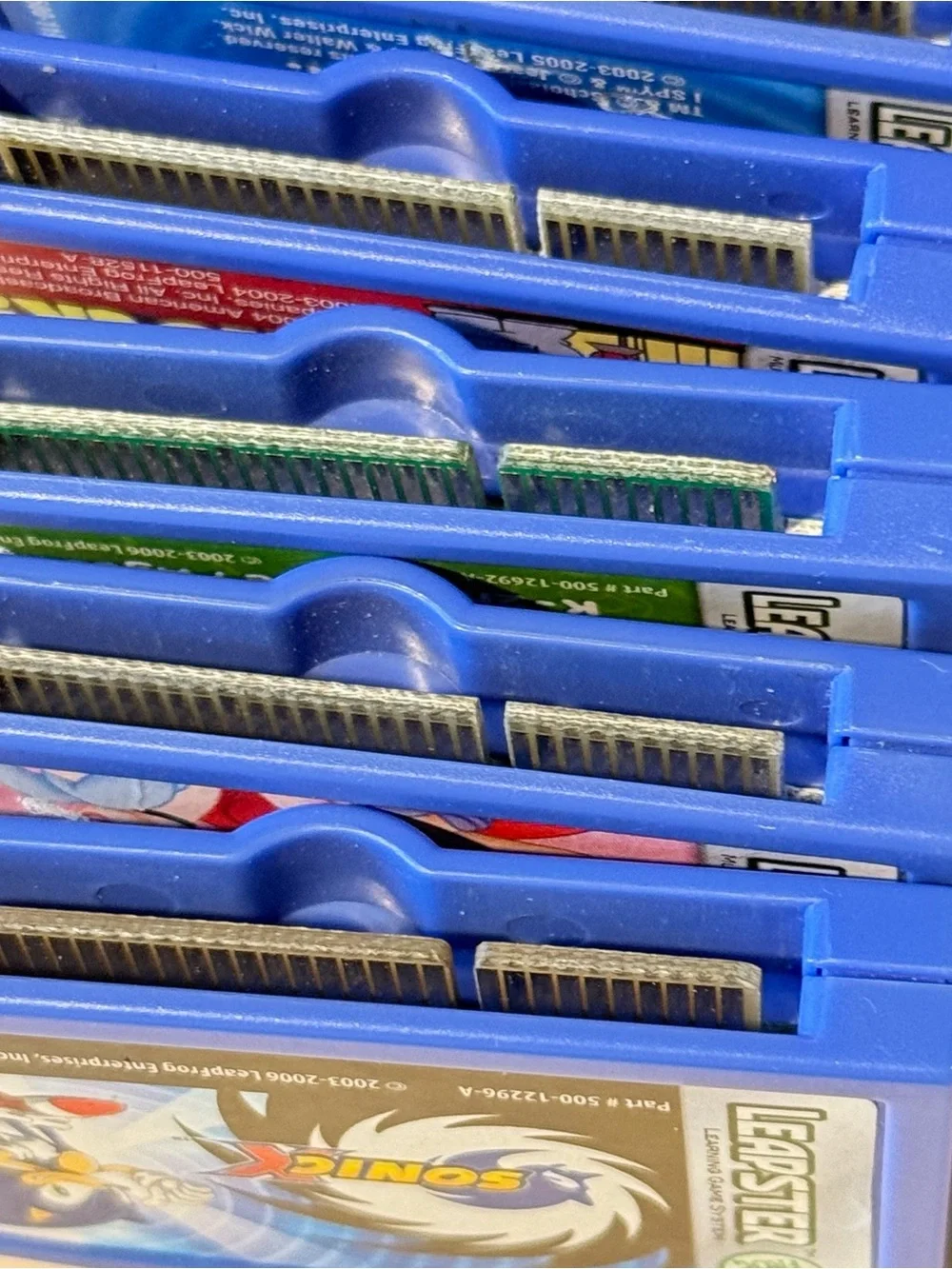 Leapfrog Leapster Lot of 8 Cartridges Sonic Disney NASCAR Tested Good Read Info!